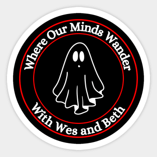 Where Our Minds Wander Large logo Ghost Sticker